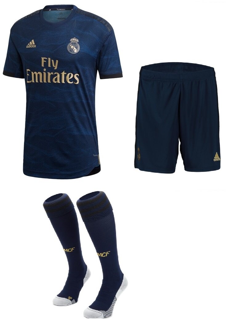 Kit adulto oficial Adidas Real Madrid 2019 2020 II jogador